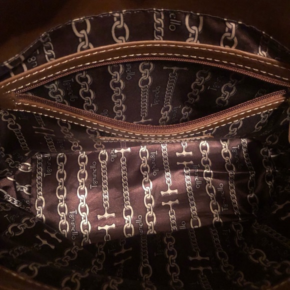 Tignanello two tone light blue & brown handle bag - Picture 13 of 16